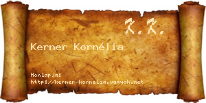 Kerner Kornélia névjegykártya